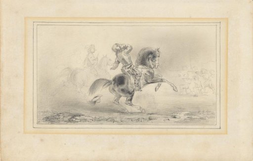 Cavalryman Shot Down by Infantry