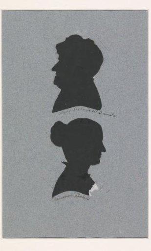 Silhouette of Johanna Suzanna Liotard-Crommelin and Marianne Liotard