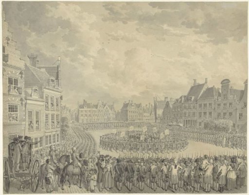 Swearing-in of the College of Deputies by the Militia Officers on the Neude in Utrecht, 1786