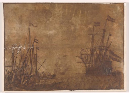 Ships at a Harbor Mole