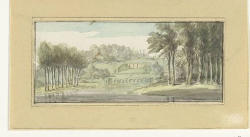Landscape with water in the foreground