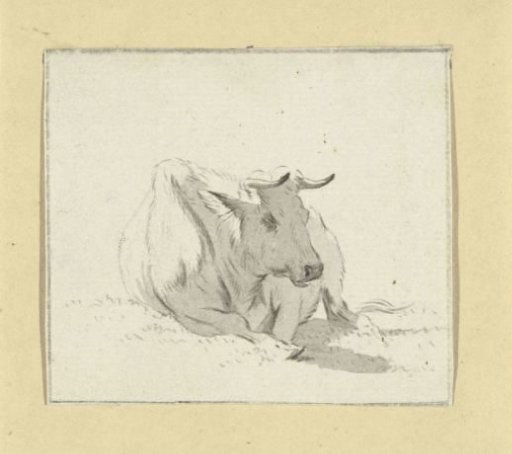 Reclining Cow, from the front