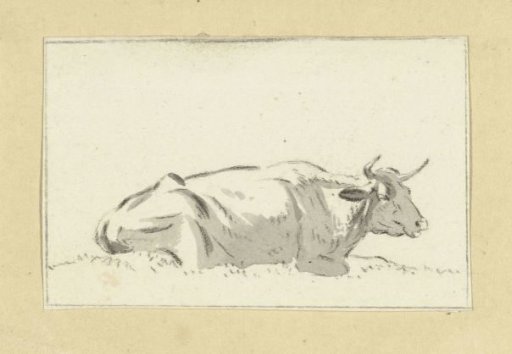 Reclining Cow, facing right