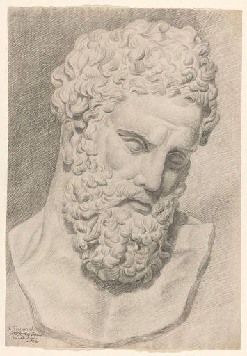 Academy study: plaster cast of a bearded man