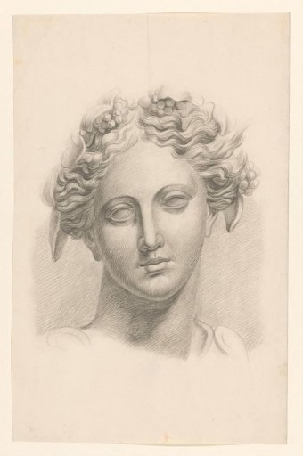 Academic study after a plaster cast of an antique statue: bacchant