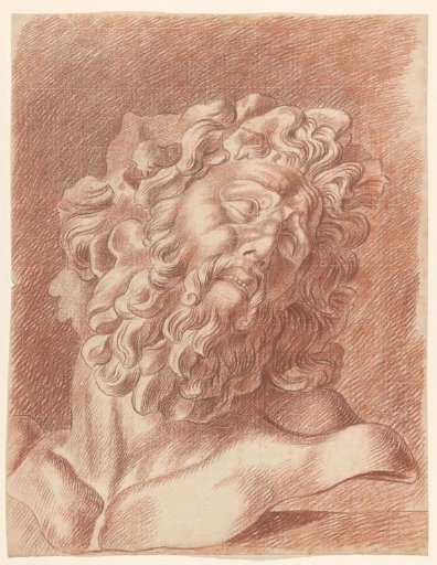 Academic study after a plaster cast of the Laocoön: study of the head