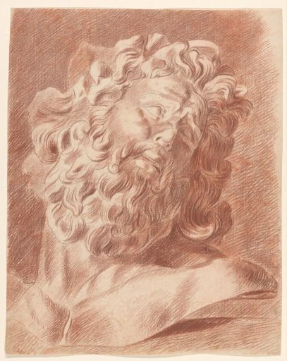 Academic study after a plaster cast of the Laocoön: study of the head