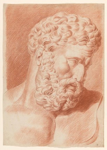 Academy study: plaster cast of a bearded man