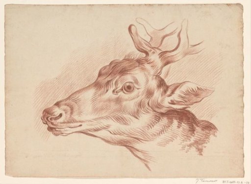 Head of a stag, facing left
