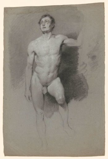 Standing male nude, front view
