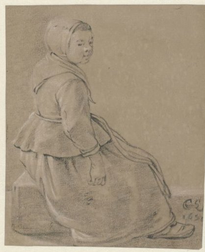 Seated Girl, in Profile to the Right
