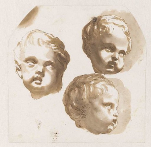 Child's Head viewed from Three Sides