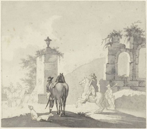 Riders at a Watering Place
