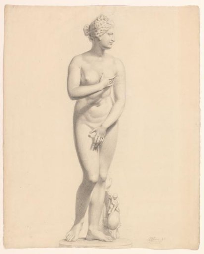 Academic study of a plaster model of an antique statue: Venus de' Medici, front view