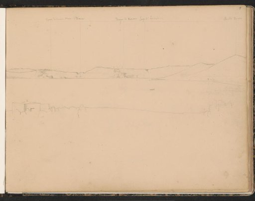 View of Lago di Lucrino and Monte Nuovo near Naples