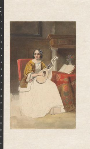 Lute player in an interior