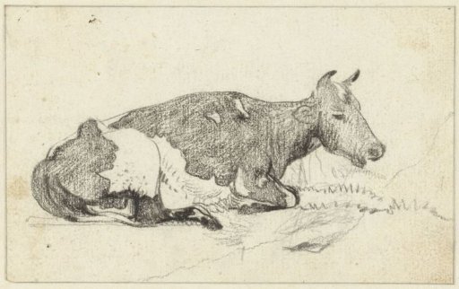 Reclining Cow, Facing Right