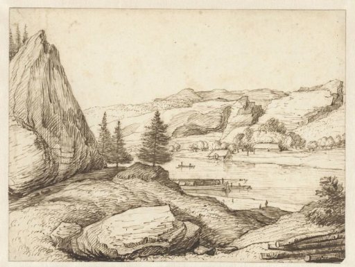Mountain landscape with a river