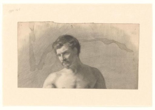 Bust of a male nude, three-quarter view to the left