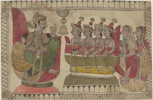 Scene from the Mahabharata or Ramayana (?)