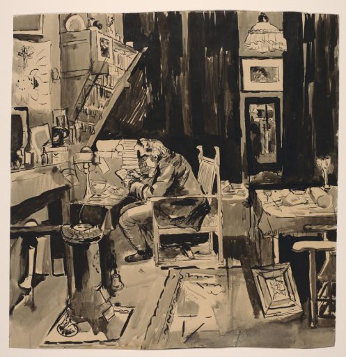 Jan Toorop in His Studio