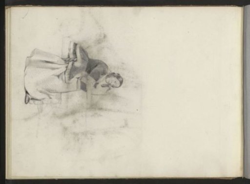 Seated woman in a fur-lined coat