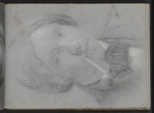Impression of the chalk drawing on sheet 15 verso