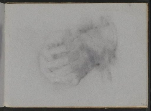 Impression of the chalk drawing on sheet 22 verso