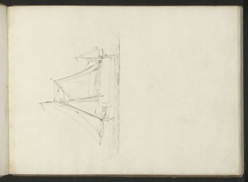 Sailing ship on calm water