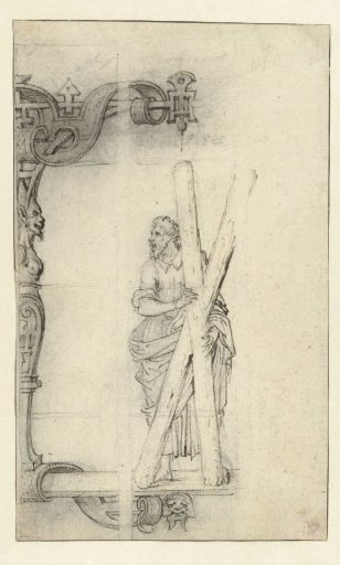 Design for a Stained-Glass Window with Saint Andrew