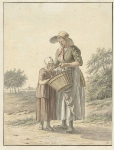 Woman and Girl on a Country Road