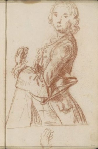 Standing Man with Raised Hand