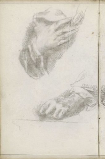 Rubbing of the chalk drawing on sheet 23 recto
