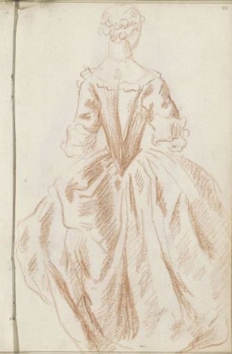 Standing woman in a gown