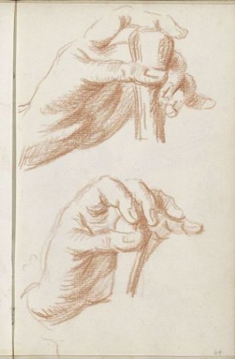 Hands holding a (walking) stick