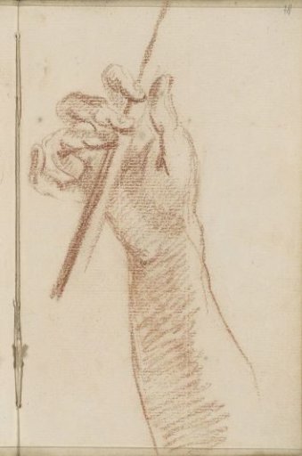Hand holding a staff