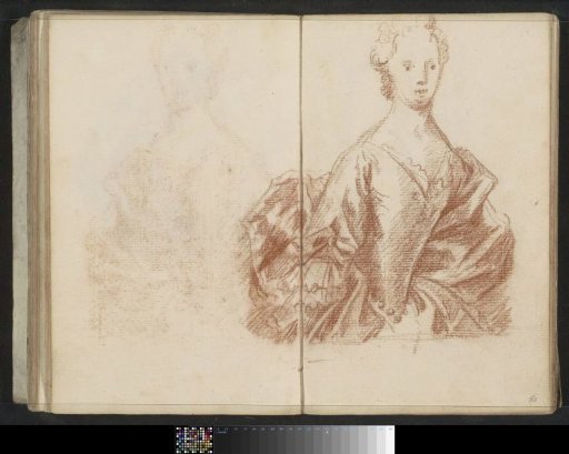 Woman in a draped gown