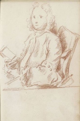 Seated man with a book