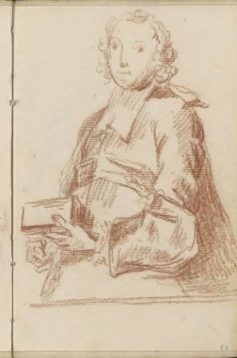 Standing man with a book
