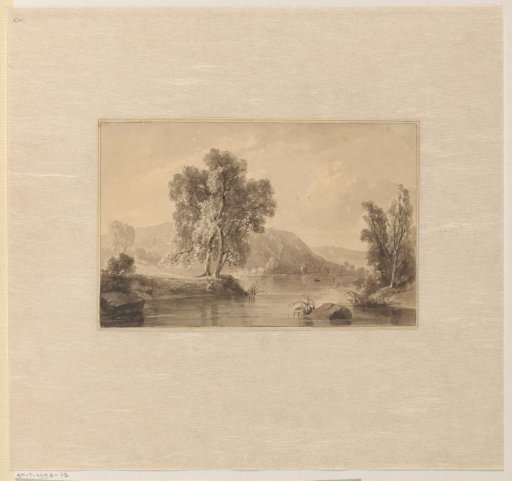 Lake between hills