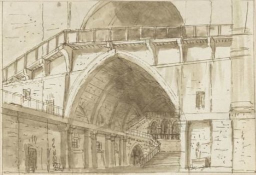 Staircase in a Gothic Castle