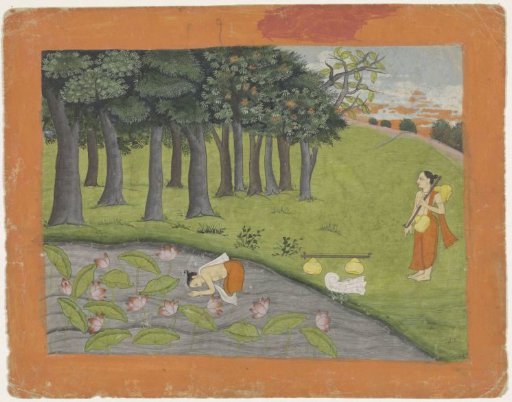 Two ascetics in a landscape