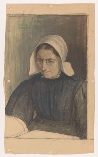 Reading woman in Gooi costume