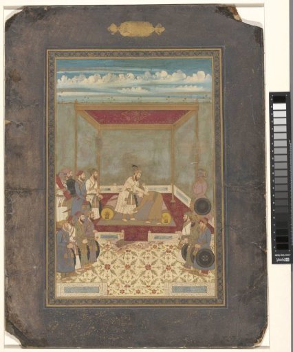 Prince and courtiers on a terrace