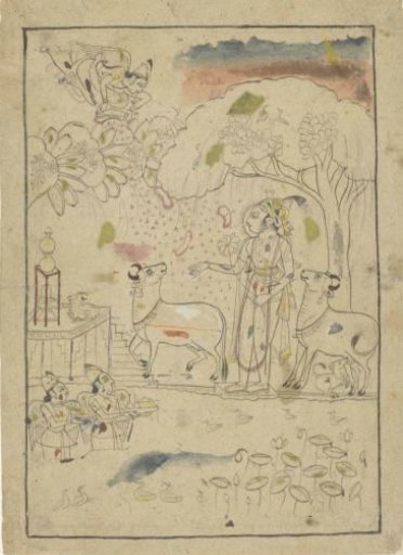 Krishna with Cows of the Linga Altar