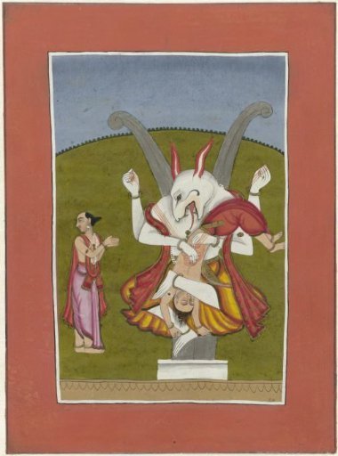 Narasimha (incarnation of Vishnu as a man-lion)