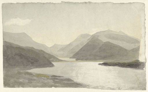 Sunlight over a Lake near Snowdon, Llanberis, North Wales