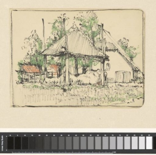 Haystack on a farmyard