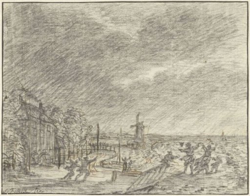 Severe storm and flooding near Halfweg, 15 November 1775