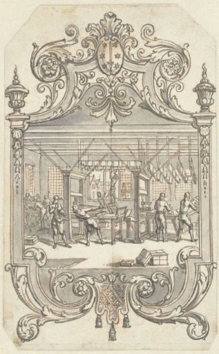 Interior of the Printing Office Enschedé in Haarlem